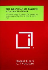 book The Grammar of English Nominalization