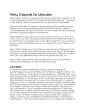 book Policy Demands for Liberation