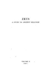 book Zeus - A Study in Ancient Religion - Vol II Part I