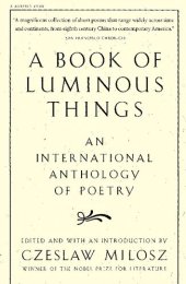 book A Book Of Luminous Things: An International Anthology of Poetry