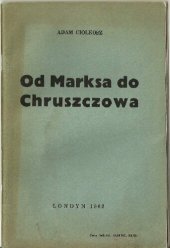 book Od Marksa do Chruszczowa
