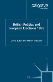 book British Politics and European Elections, 1999