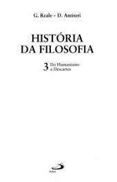 book Historia da Filosofia - Volume 3 - Do Humanismo a Descartes