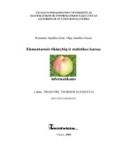 book Elementarusis tikimybių ir statistikos kursas informatikams. 1 dalis: tikimybių teorijos elementai