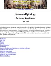 book Sumerian Mythology. A Study of Spiritual and Literary Achievement in the Third Millennium B.C.