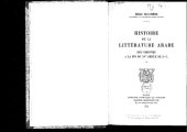 book Histoire de la littérature arabe des origines à la fin du XVe siècle de J.-C. Tome 1 (French Edition)