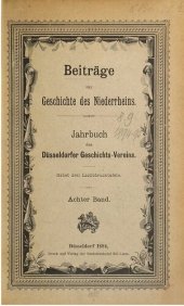 book Beiträge zur Geschichte des Niederrheins. Jahrbuch des Düsseldorfer Geschichts-Vereins