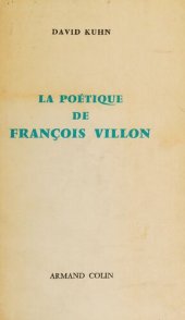 book La poétique de François Villon