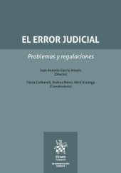 book El error judicial: Problemas y regulaciones