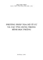 book Phương pháp tọa độ tỉ cự và các ứng dụng trong hình học phẳng