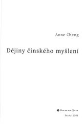 book Dějiny čínského myšlení