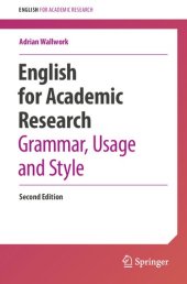 book English for Academic Research: Grammar, Usage and Style