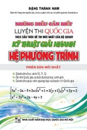 book Kỹ thuật giải nhanh hệ phương trình