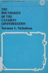 book Boundaries of the Canadian Confederation