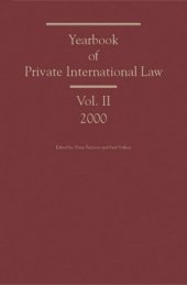 book Yearbook of Private International Law: Volume II 2000