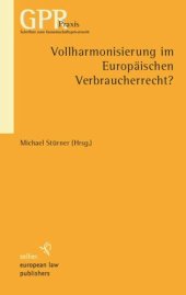 book Vollharmonisierung im Europäischen Verbraucherrecht