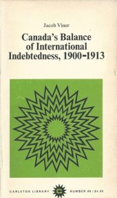 book Canada's Balance of International Indebtedness, 1900-1913