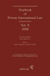 book Yearbook of Private International Law: Volume X 2008