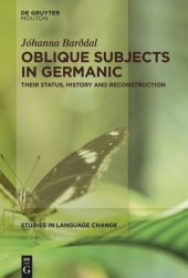 book Oblique Subjects in Germanic: Their Status, History and Reconstruction