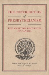 book Contribution of Presbyterianism to the Maritime Provinces of Canada