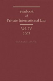 book Yearbook of Private International Law: Volume IV 2002