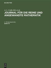 book Journal für die reine und angewandte Mathematik: Band 79