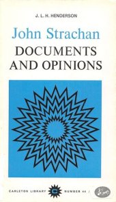 book John Strachan: Documents and Opinions