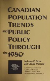 book Canadian Population Trends and Public Policy Through the 1980s