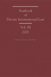 book Yearbook of Private International Law: Volume III 2001