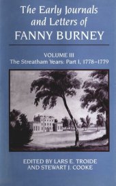 book Early Journals and Letters of Fanny Burney, Volume 3: The Streatham Years: Part 1, 1778-1779