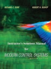 book Instructor's Solutions Manual for Modern Control Systems, 12th Edition