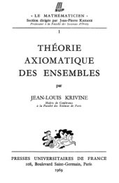 book Theorie axiomatique des ensembles