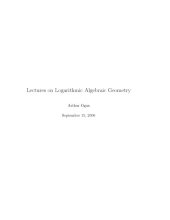 book Lectures on Logarithmic Algebraic Geometry