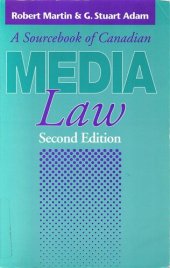 book Sourcebook of Canadian Media Law