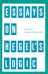 book Essays on Hegel's Logic