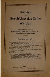 book Beiträge zur Geschichte des Stiftes Werden