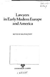 book Lawyers in Early Modern Europe and America