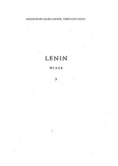 book Lenin Werke Band 9: Jun. 1905 - Nov. 1905