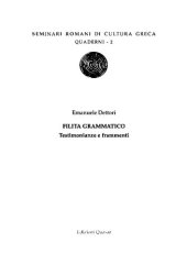 book Filita grammatico. Testimonianze e frammenti. Introduzione, edizione e commento