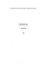 book Lenin Werke Band 34: Briefe, Telegramme und Notizen: Nov. 1895 - Nov. 1911