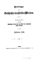 book Beiträge zur Geschichte des Stiftes Werden