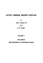 book Attic Greek Prose Syntax