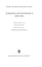 book Schriften und Entwürfe II (1826-1831)