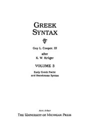 book Greek Syntax: Early Greek Poetic and Herodotean Syntax