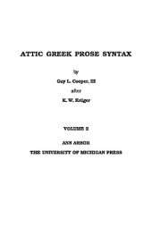 book Attic Greek Prose Syntax