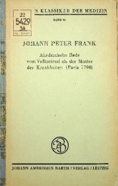 book Akademische Rede vom Volkselend als der Mutter aller Krankheiten