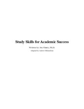 book Study Skills for Academic Success