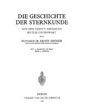 book Geschichte der Sternkunde. Von den ersten Anfängen bis zur Gegenwart