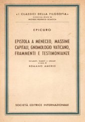 book Epistola a Meneceo, Massime capitali, Gnomologio vaticano, Frammenti e testimonianze