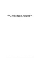 book Ordine dei minimi di San Francesco di Paola. Libri e biblioteche degli ordini religiosi in Italia alla fine del secolo XVI